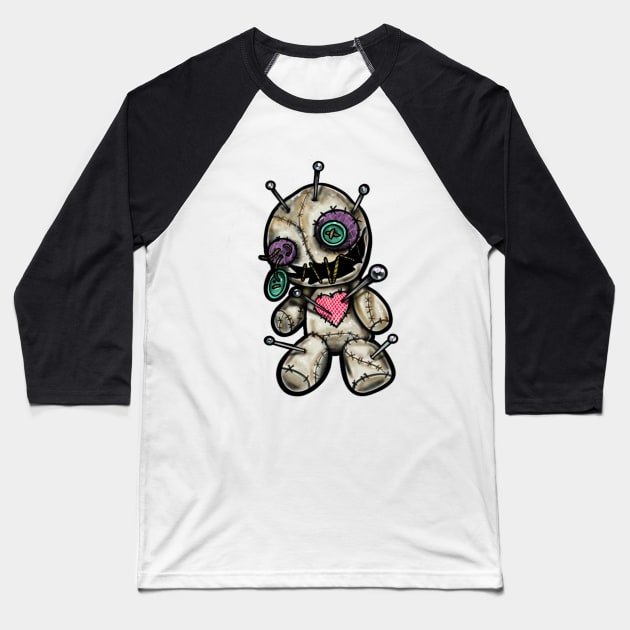 Voodoo Doll Baseball T-Shirt by Squatchyink